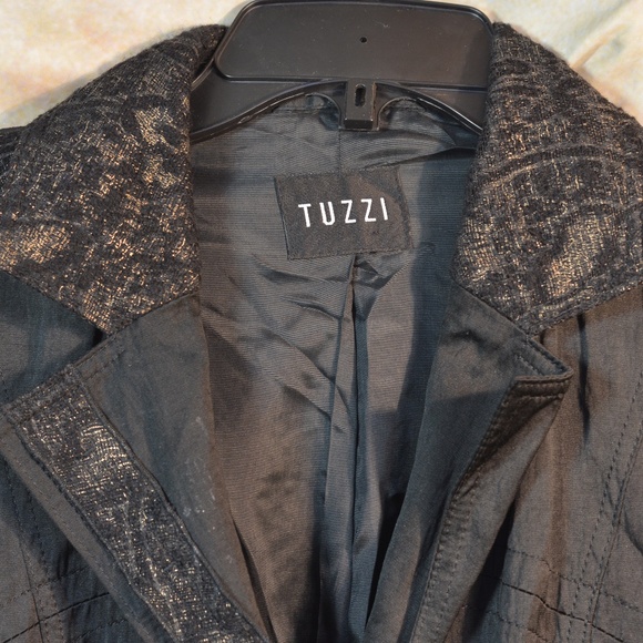 TUZZI Black Jacket Gold Trim SZ 14 - Picture 5 of 5
